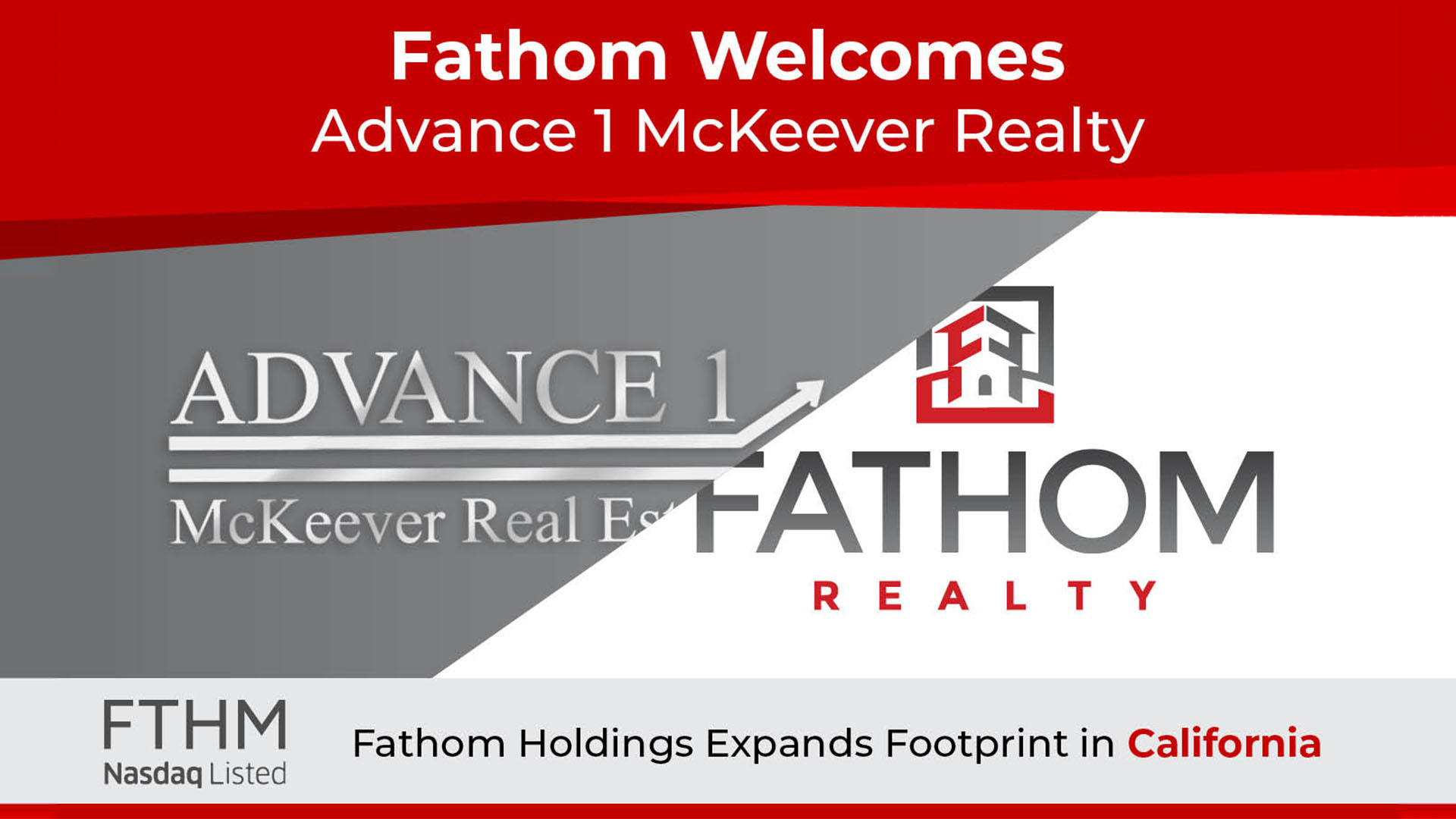 Featured image for “Fathom Holdings Expands in California with Addition of Advance 1 McKeever Realty”